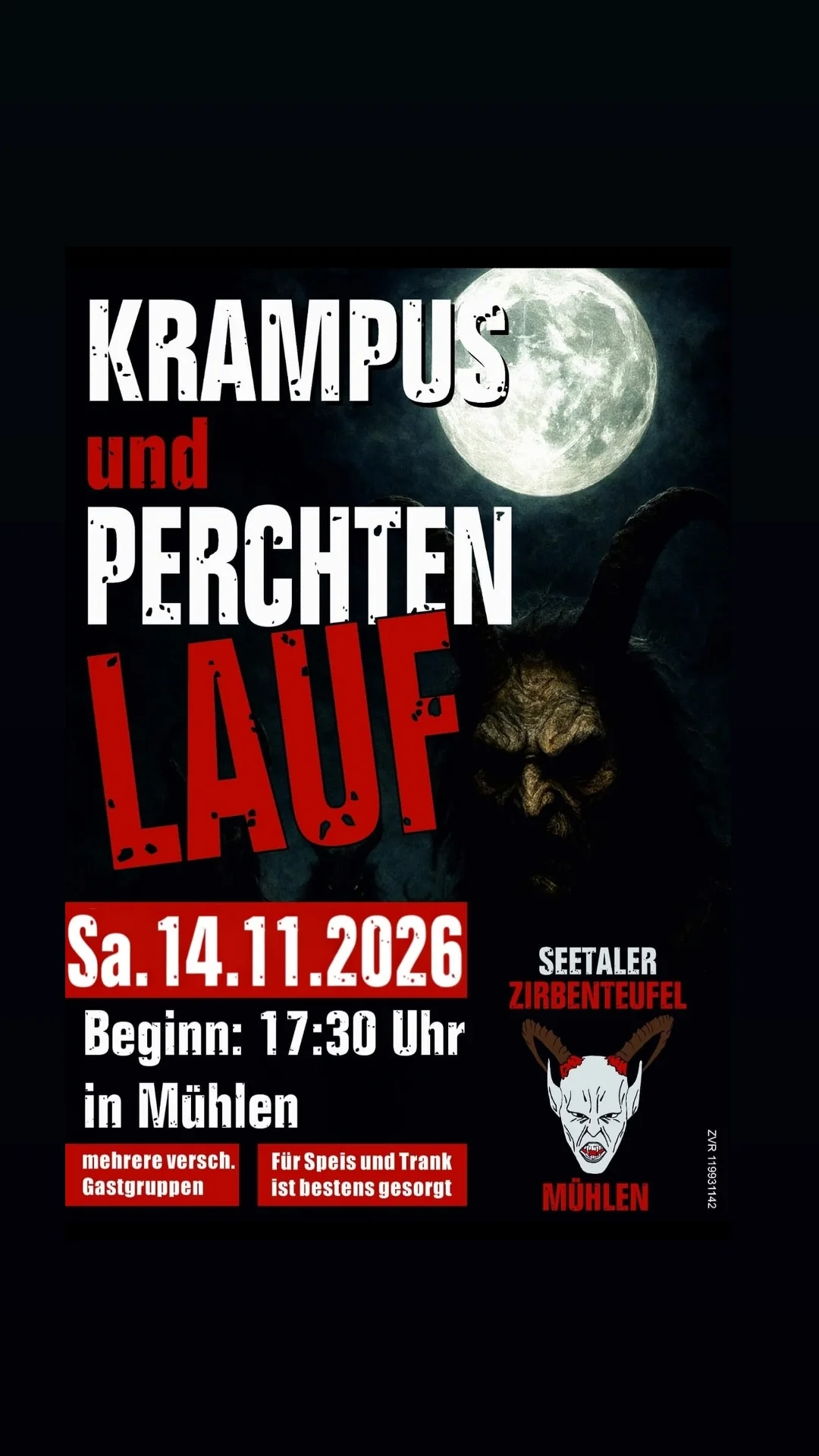 Krampus und Perchtenlauf in Mühlen