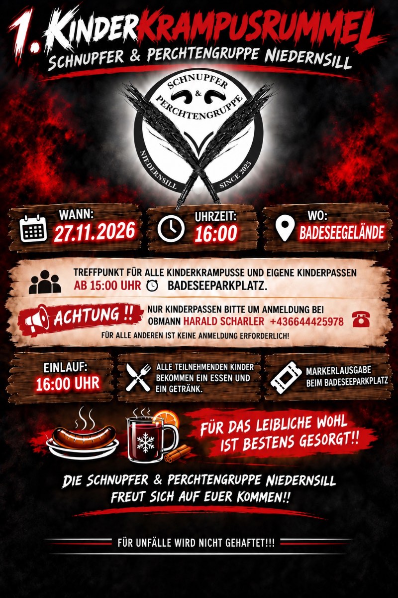 1. Kinder- Krampusrummel der Schnupfer & Perchtengruppe Niedensill