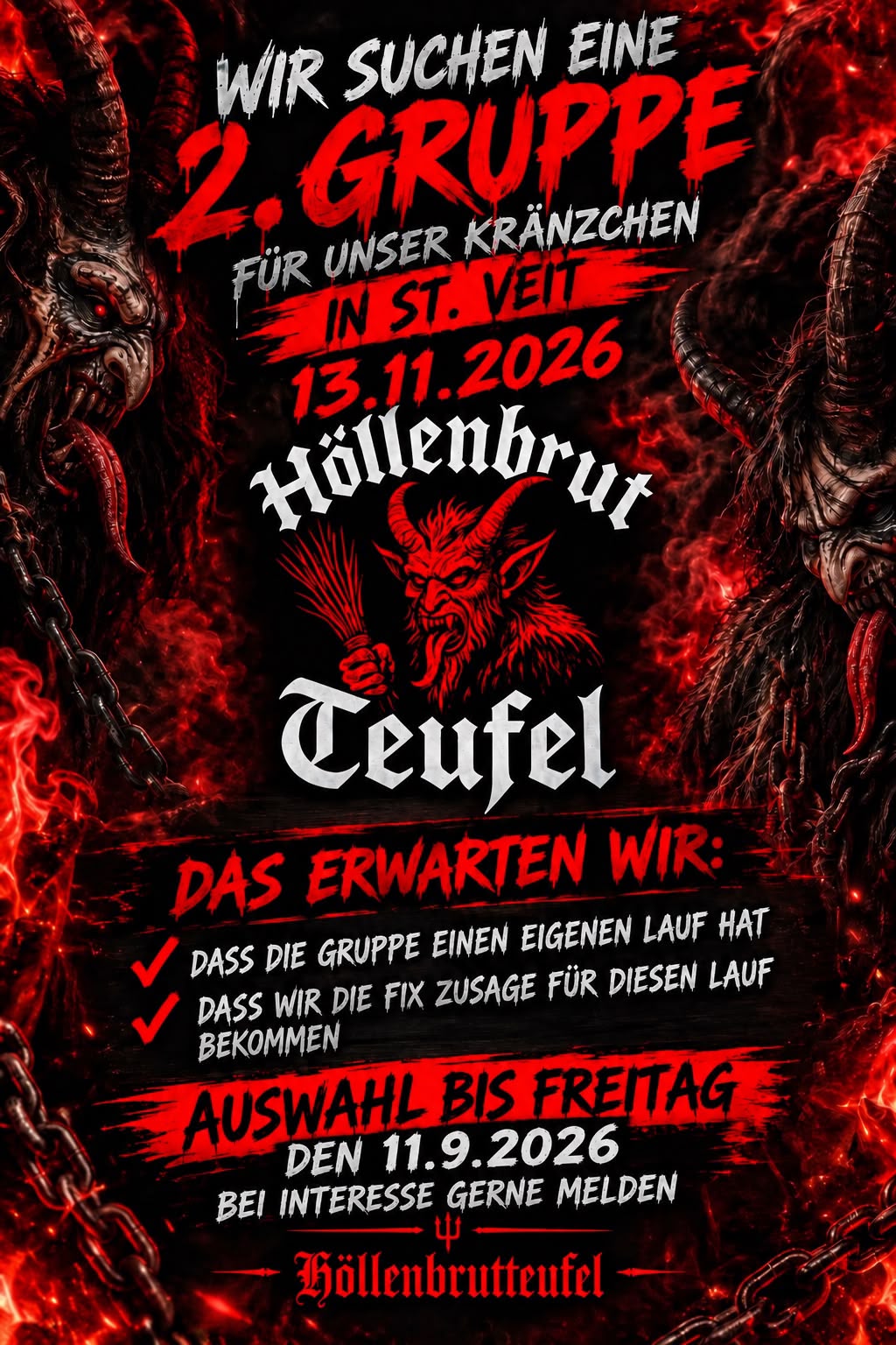 Krampuskränzchen der Höllenbrut Teufel