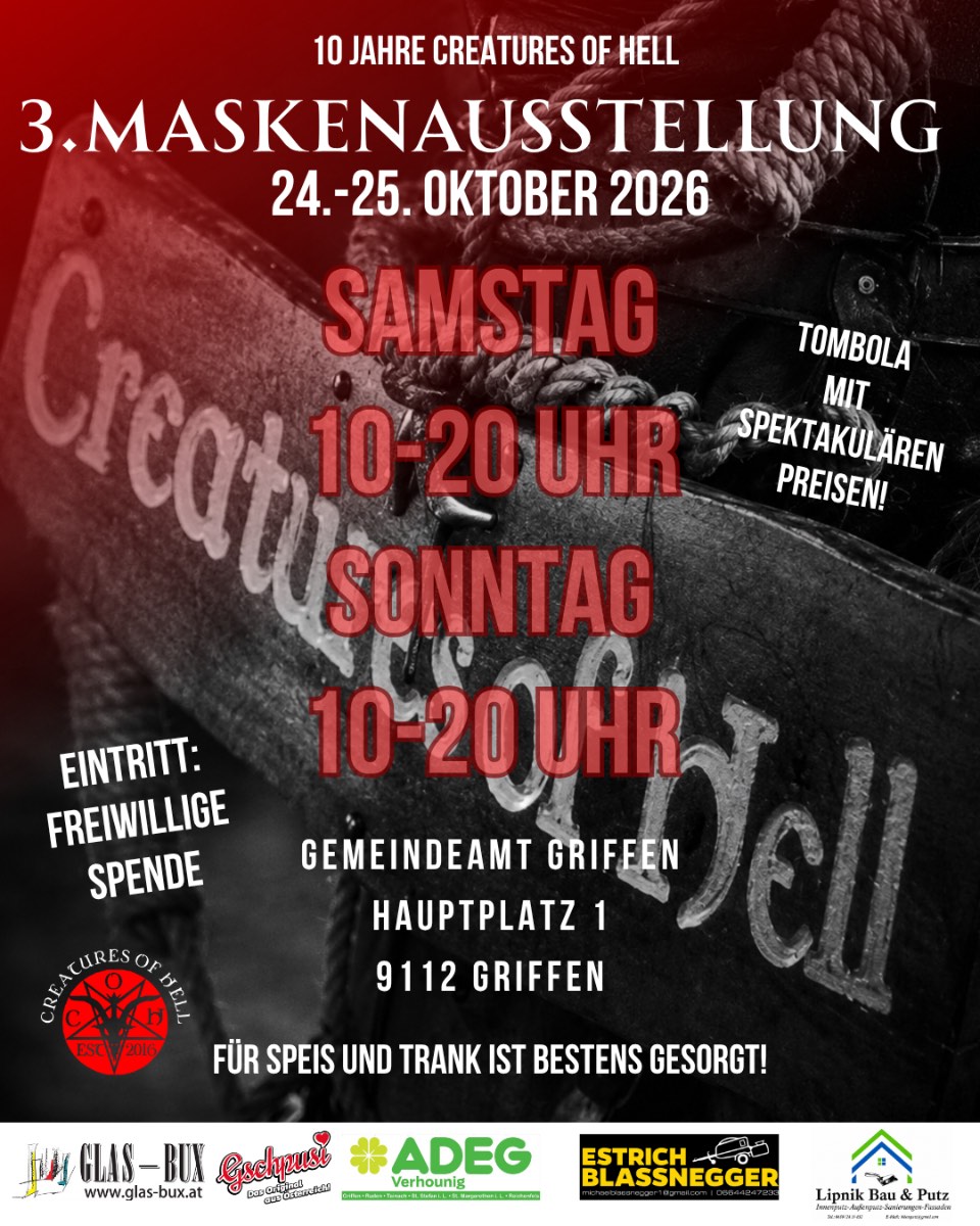 3. Maskenausstellung in Griffen
