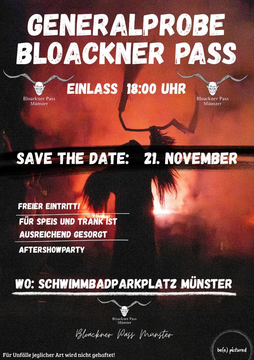 Generalprobe Bloackner Pass