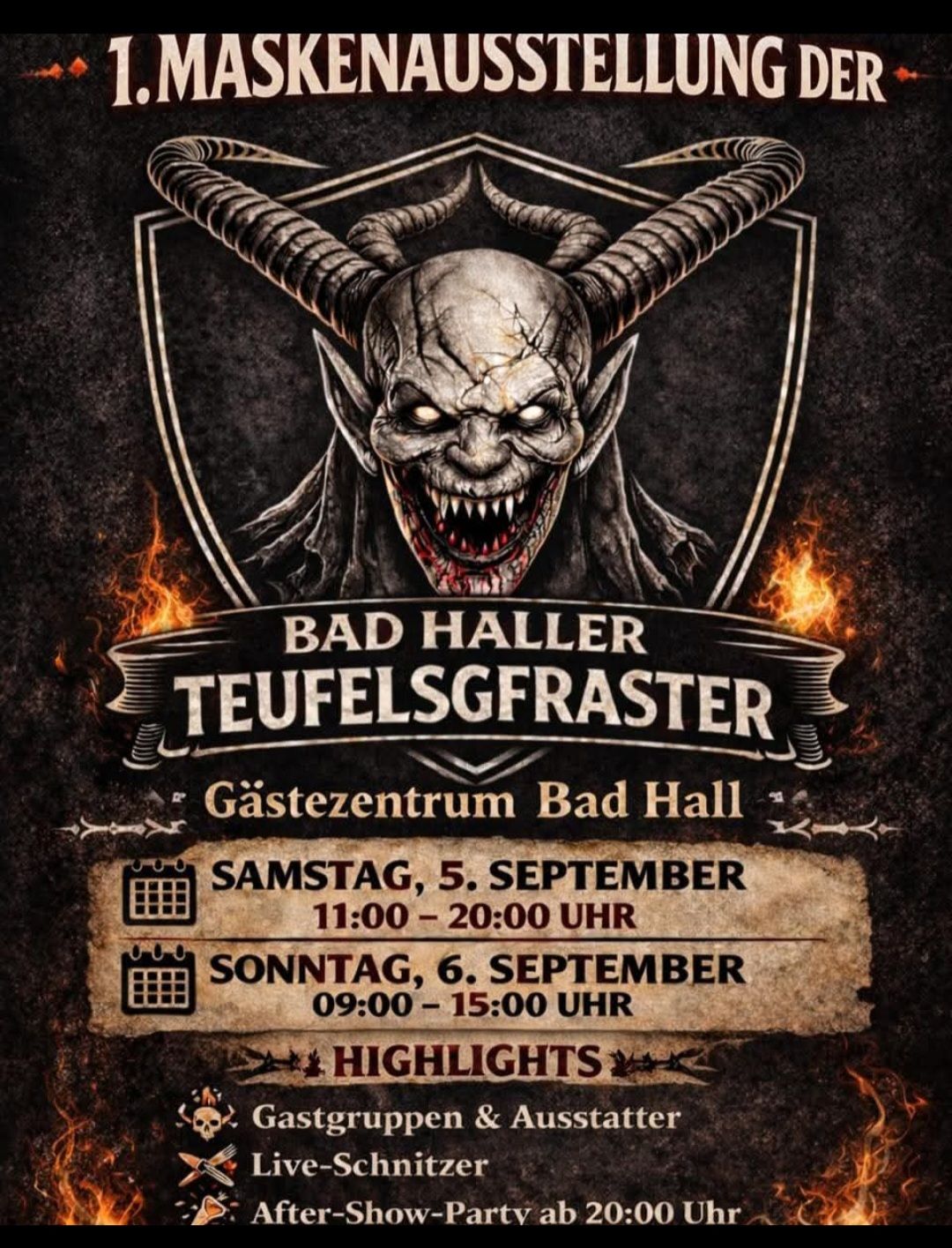 1. Maskenausstellung der Bad Haller Teufelsgfraster