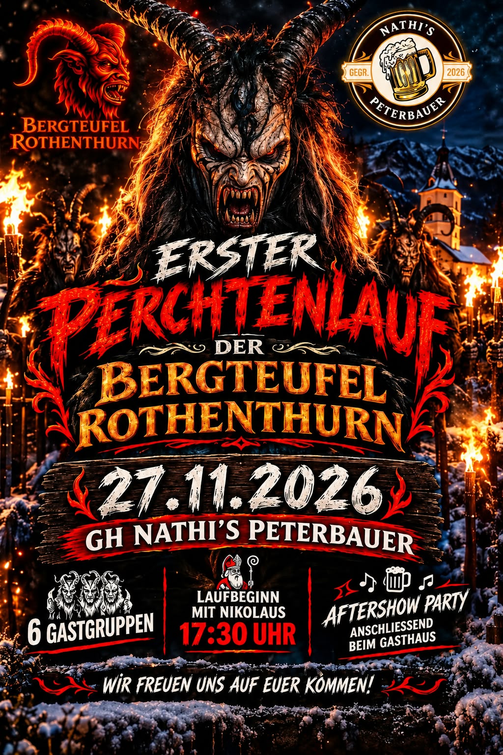 Perchtenlauf Bergteufel Rothenthurn