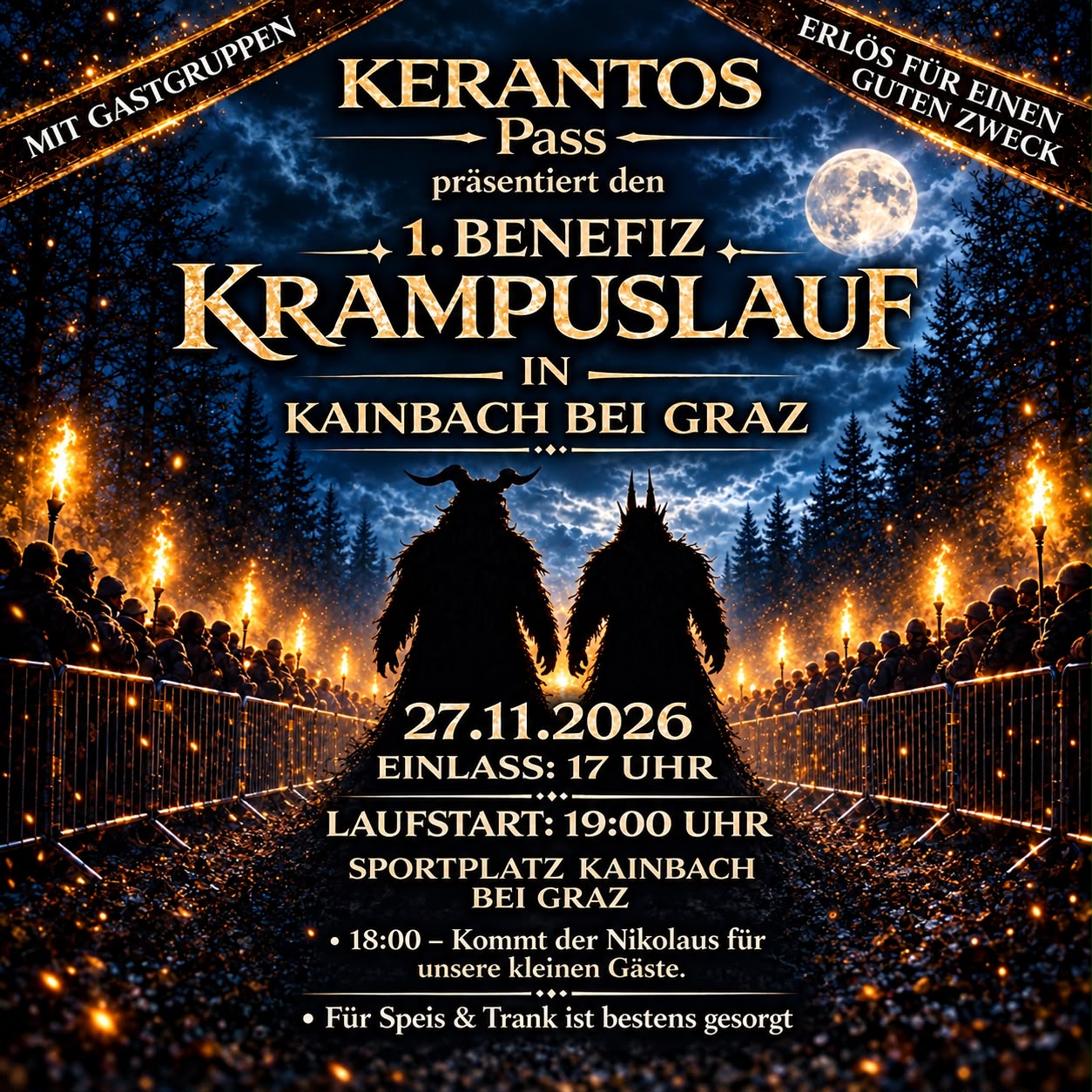 1. Benefiz-Krampuslauf in Kainbach bei Graz