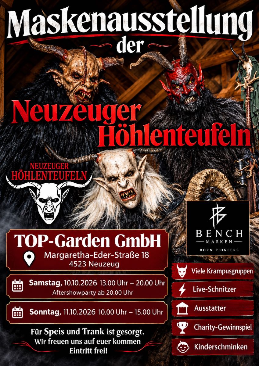 Maskenausstellung der Neuzeuger Höhlenteufeln