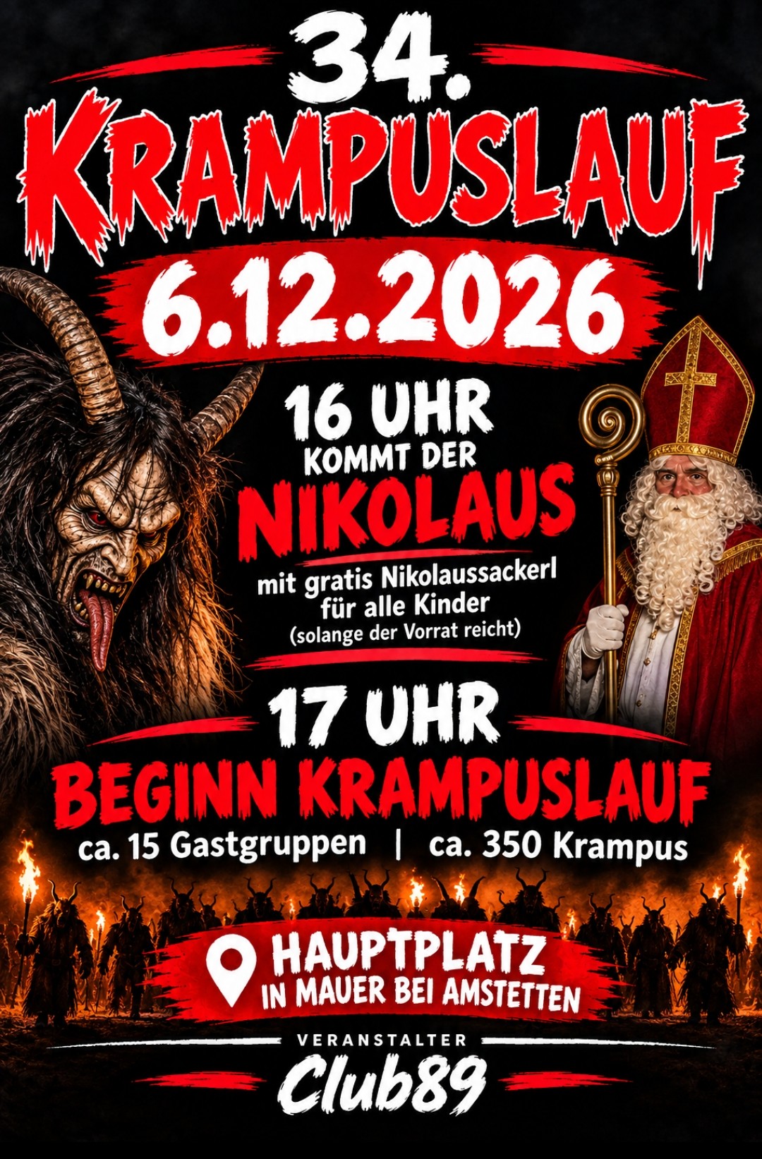 34. Krampuslauf in Mauer bei Amstetten