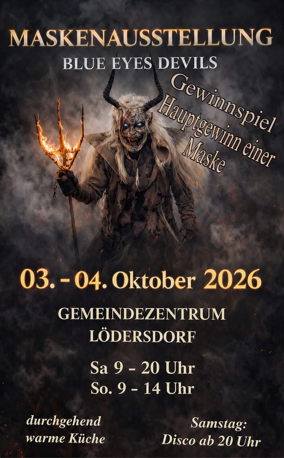 Maskenausstellung der Blue Eyes Devils Lödersdorf