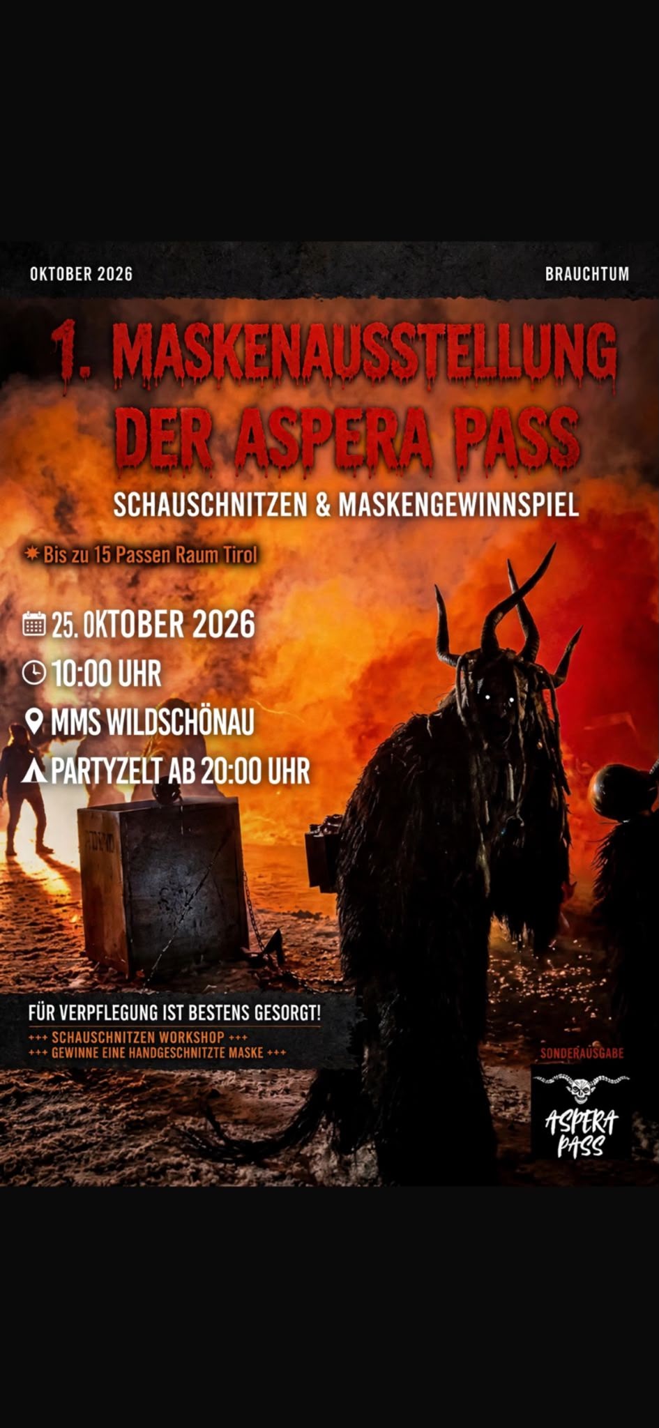 Maskenausstellung Aspera Pass Wildschönau