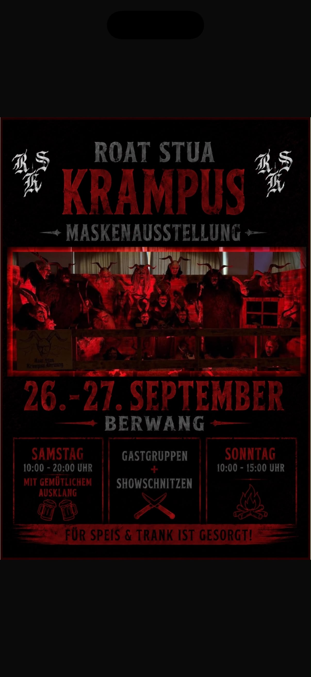 Maskenausstellung der Roat Stua Krampus