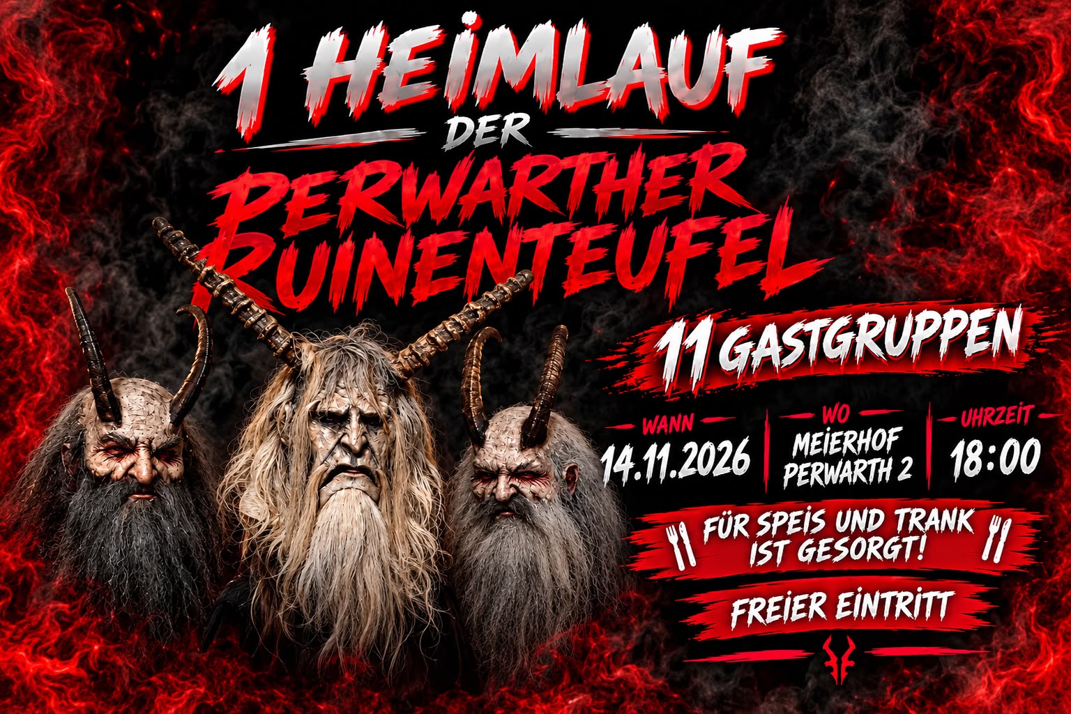 Krampus- und Perchtenlauf der Perwarther Ruinenteufel